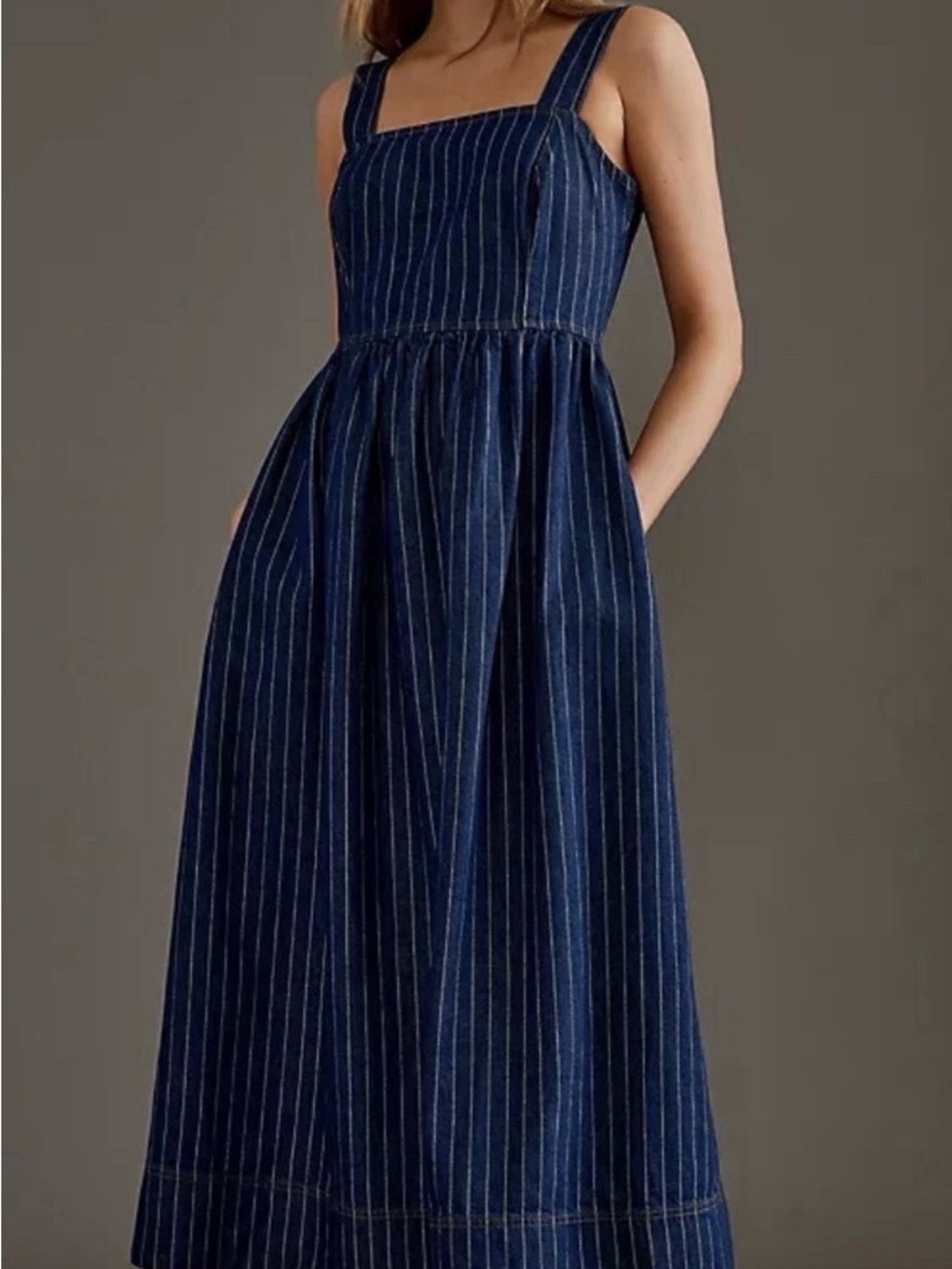 Aigne Striped Denim Dress New with tags size 8